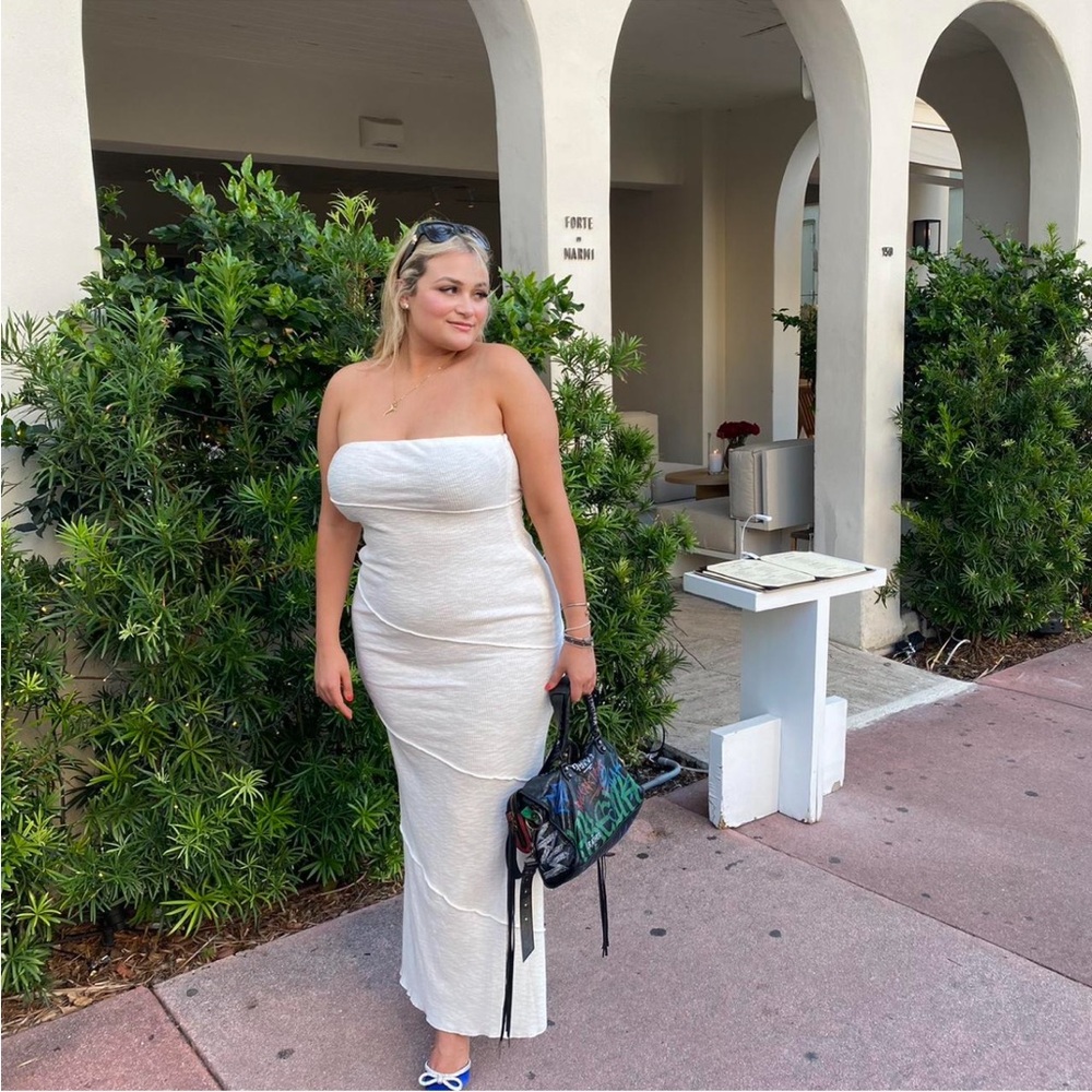 Princess Polly Ivory Strapless Dress